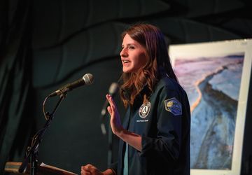 VISTA Alumni Speaking at Event